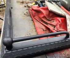 Extremely sturdy and solid fire fender 57 inches x 29 inches deep...REDUCED