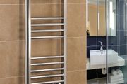 Straight Heated Towel Rail 400mm Wide x 600mm high Flat Central Heating Towel Radiator