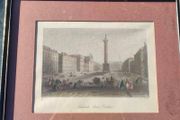 Vintage Coloured Engraving of Sackville Place Dublin