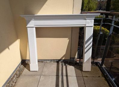 White Painted Wooden Fireplace Surround / Frame