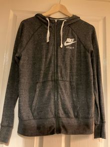 Nike Just Do It charcoal grey marl full zip hoodie Size Medium