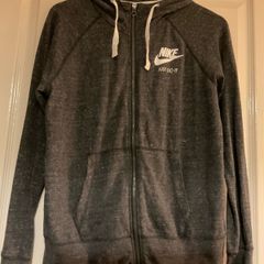 Nike Just Do It charcoal grey marl full zip hoodie Size Medium