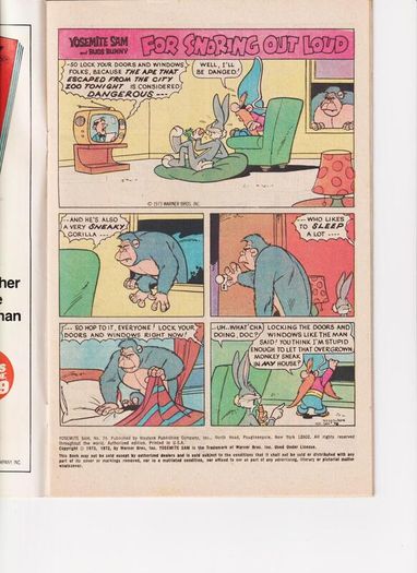 Yosemite Sam And Bugs Bunny #78 For Snoring Out Loud 1973 Whitman Comic