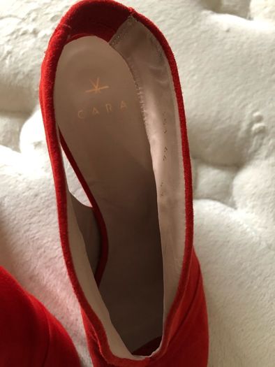 Cara Peep toe suede sandals