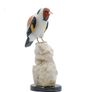 Handcrafted Goldfinch Sculpture: Calcite & Dolomite Bird Figurine Image 3