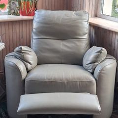 Colby Leather Armchair flip out