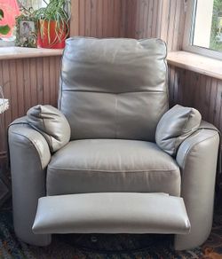 Colby Leather Armchair flip out