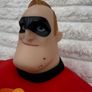 Disney Pixar The Incredibles MR. INCREDIBLE Doll Jakks Pacific Soft Body approx. 35 cm. Used Please see photos Image 4