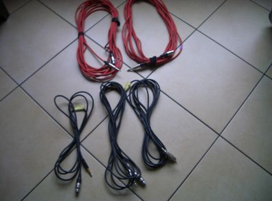 5 Microphone Cables XLr to 1/4 Jack