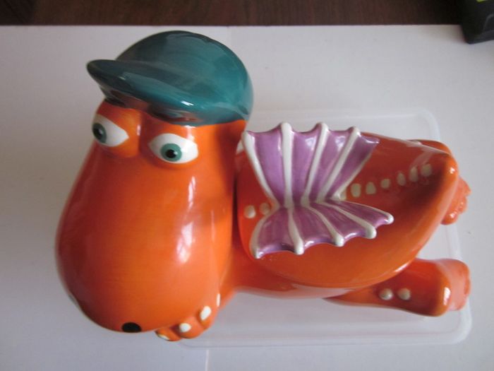Coconut the little orange dragon novelty cookie jar biscuit jar kitchen storage