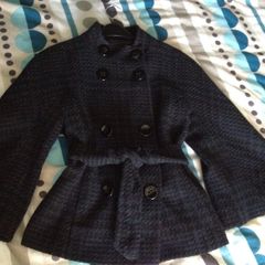 NEXT.. Ladies Navy Print Batwing Coat (size 10)