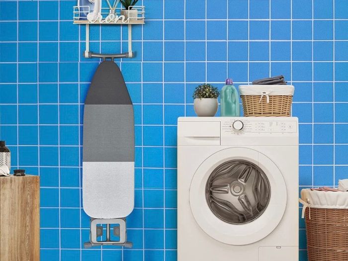 Ironing Board Hanger Wall Mount - Laundry Room Iron and Ironing Board Holder (MULTIPLE COLOURS)