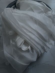 White Voile for four poster bed