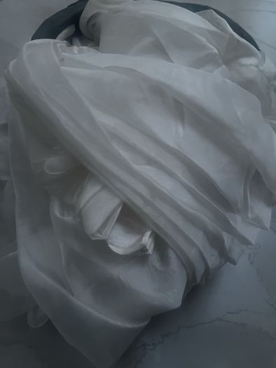 White Voile for four poster bed