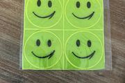 4x reflective smile face stickers