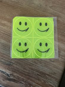 4x reflective smile face stickers