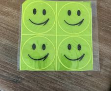 4x reflective smile face stickers