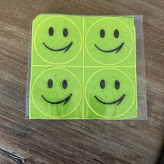 4x reflective smile face stickers