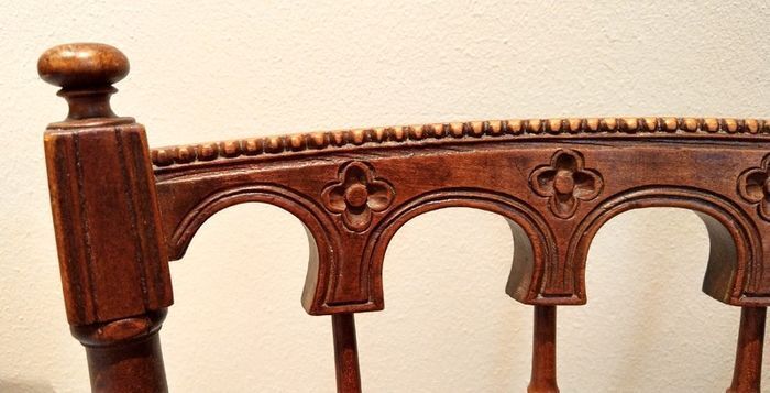 Pair of Edwardian Banister Back Chairs - Stunning!