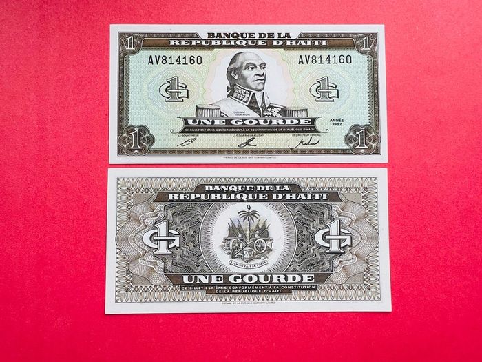 Haiti  1  Gourdes. 1992. Pick  259a  ( Uncirculated )
