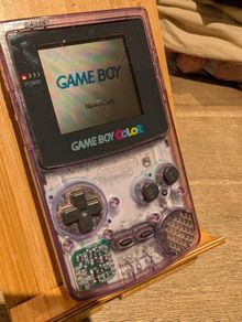 Nintendo Gameboy Color - Transparent Purple - Optional Flash Cart - #408