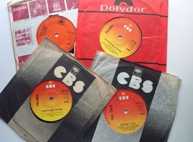 Vinyl records, 7in singles, Paul Simon - 4 singles