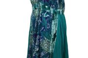 Klass Collection green / blue cotton sun dress size 10 includes postage