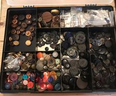 Very large box of assorted buttons