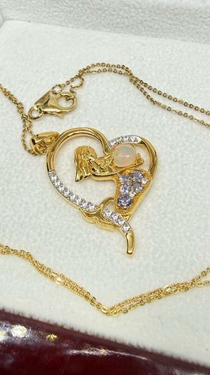 Silver Mermaid in Heart Pendant by Harry Ivens