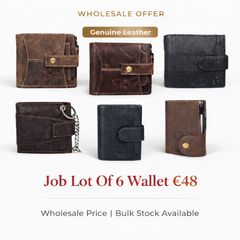 Genuine Leather RFID blocking Wallets Job Lot Of 6  Pieces