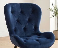 Plush Navy Blue Armchair. Like new.