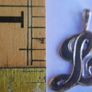 9Ct Yellow Gold 375 Hallmark Large Fancy Script Letter L Initial Charm Image 9