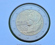 Austria 2018 year Uncirculated 2 Euro coin.