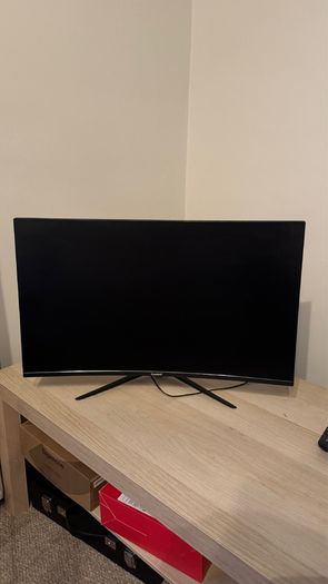 Gawfolk Curved Monitor 27 Inch 100Hz, PC Gaming Monitor with Speakers, AMD FreeSync Full HD 1080p