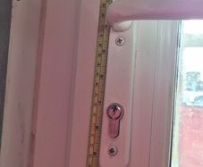 Old white door handle