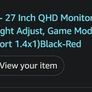 1440p 165hz Gaming Monitor (See Description) Image 5