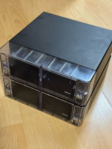 Stackable organising boxes for bits and bobs