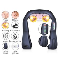 U Shape Electrical Shiatsu Back Neck Shoulder Body Massager Infrared Heated Kneading Car Home Massage