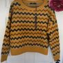 jumper Bnwt cozy jumper mustard & khaki pattern size small Image 2