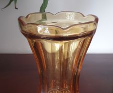 VASE - Vintage - Amber Glass