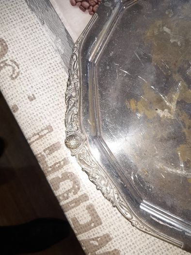 Large Old Silver Plated Serving Tray, Postage Available or Collection on all my items
