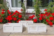 4 antique composite stone windowboxes