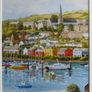 Crosshaven West Cork Ireland Art Print | Cork Harbour Wall Art | Gouache Painting by Anna O'Hara | Irish Coastal Village with Sailing Yachts Image 3
