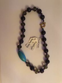 Amethyst & Smokey quartz necklace