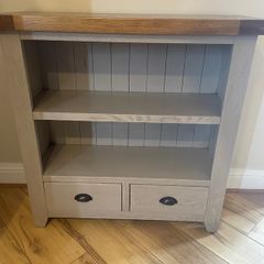 Solid wood grey and oak dining room set