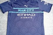 Manchester City Puma Away Shirt Boys 11-12 Years - Rare Retro Grealish 10 Print