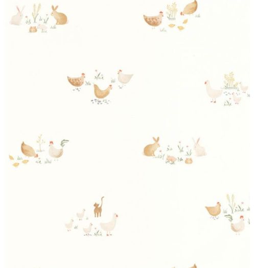 Casadeco Companions of the Farm Childrens Wallpaper (3 Rolls Available)