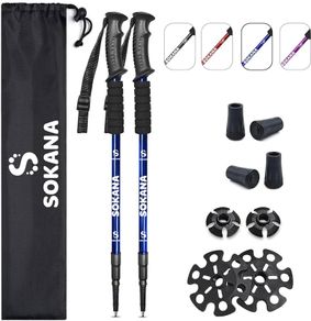 NEW SALE | Walking Poles 2 Pack Folding Walking Sticks for Men and Women | Lightweight Trekking Poles with Quick Lock System for Hiking Climbing Camping