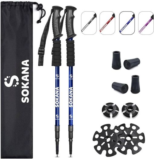 NEW SALE | Walking Poles 2 Pack Folding Walking Sticks for Men and Women | Lightweight Trekking Poles with Quick Lock System for Hiking Climbing Camping