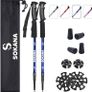 NEW SALE | Walking Poles 2 Pack Folding Walking Sticks for Men and Women | Lightweight Trekking Poles with Quick Lock System for Hiking Climbing Camping Image 2